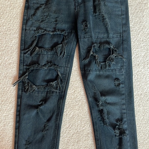 One Teaspoon Distressed Dark Wash Denim - Picture 2 of 6